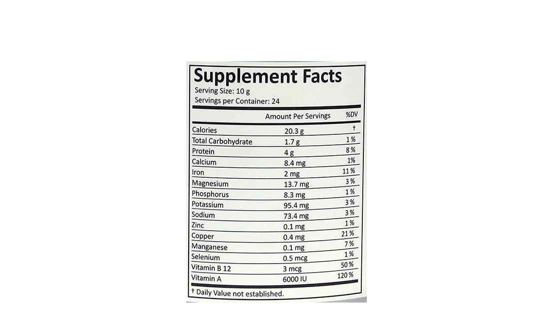 Grenera Spirulina Powder    Plastic Jar  240 grams